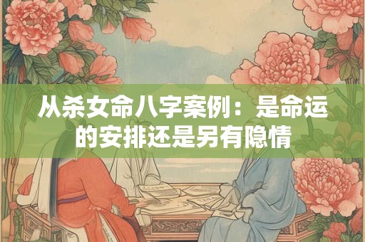 从杀女命八字案例：是命运的安排还是另有隐情