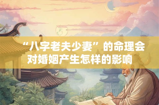 “八字老夫少妻”的命理会对婚姻产生怎样的影响