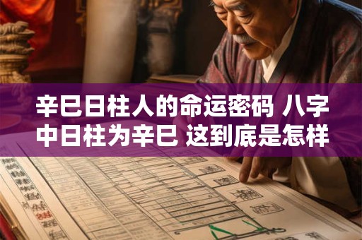 辛巳日柱人的命运密码 八字中日柱为辛巳 这到底是怎样的命局