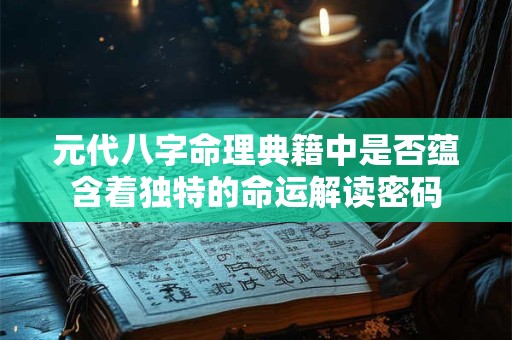 元代八字命理典籍中是否蕴含着独特的命运解读密码