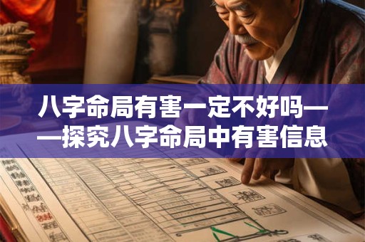 八字命局有害一定不好吗——探究八字命局中有害信息的影响