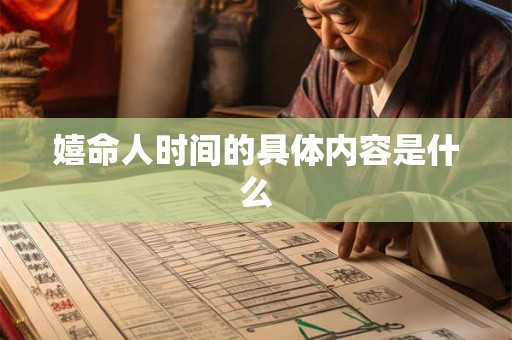 嬉命人时间的具体内容是什么