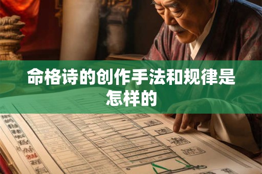 命格诗的创作手法和规律是怎样的