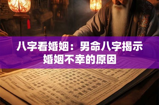 八字看婚姻：男命八字揭示婚姻不幸的原因