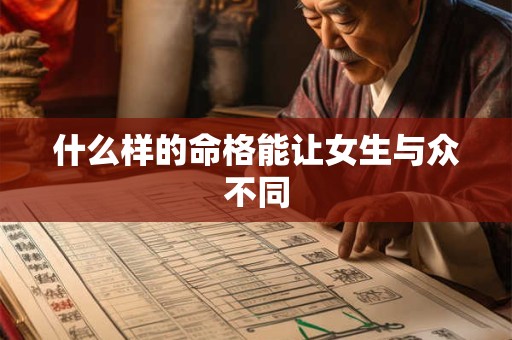 什么样的命格能让女生与众不同