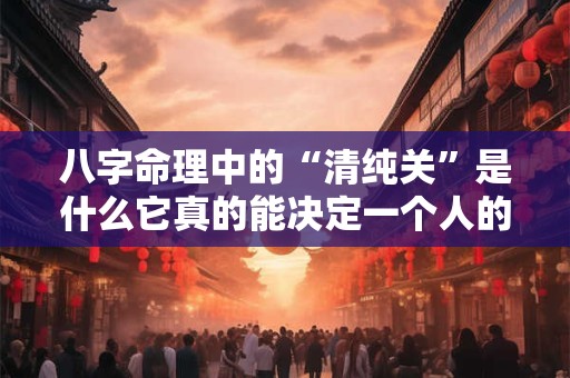 八字命理中的“清纯关”是什么它真的能决定一个人的命运吗