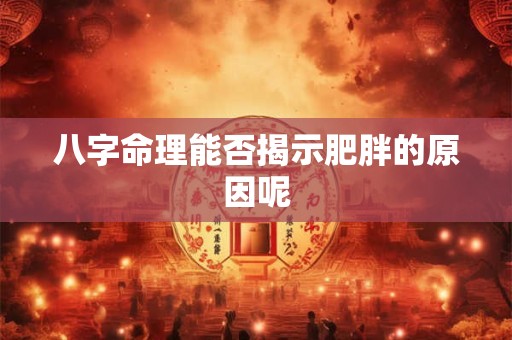 八字命理能否揭示肥胖的原因呢