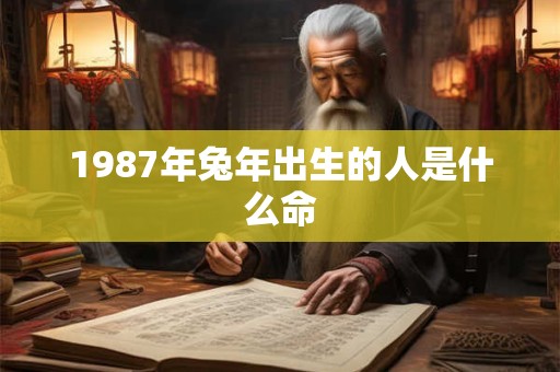 1987年兔年出生的人是什么命