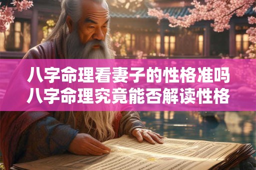 八字命理看妻子的性格准吗八字命理究竟能否解读性格密码