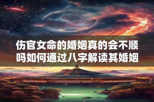 伤官女命的婚姻真的会不顺吗如何通过八字解读其婚姻状况