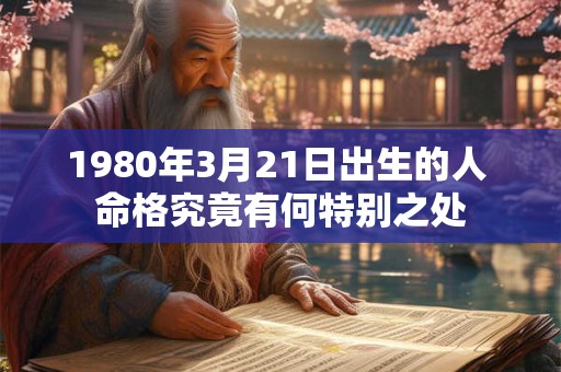 1980年3月21日出生的人 命格究竟有何特别之处