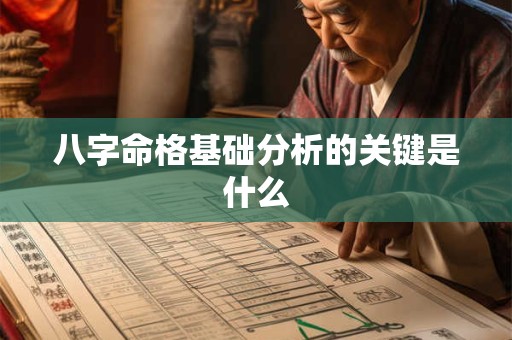 八字命格基础分析的关键是什么
