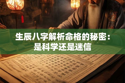 生辰八字解析命格的秘密：是科学还是迷信