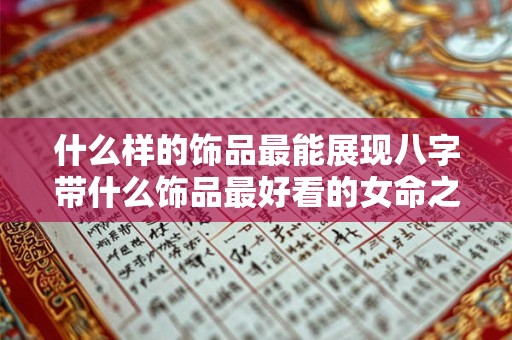 什么样的饰品最能展现八字带什么饰品最好看的女命之美