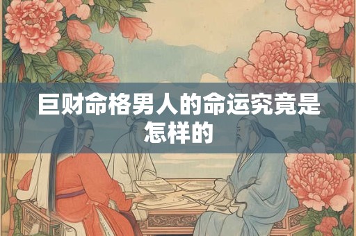 巨财命格男人的命运究竟是怎样的