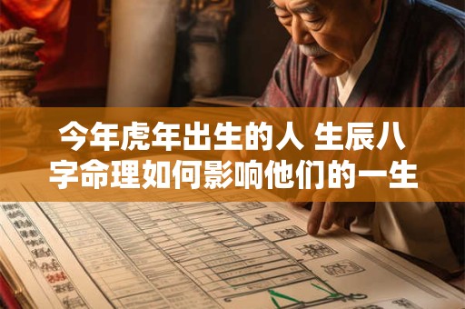 今年虎年出生的人 生辰八字命理如何影响他们的一生命运