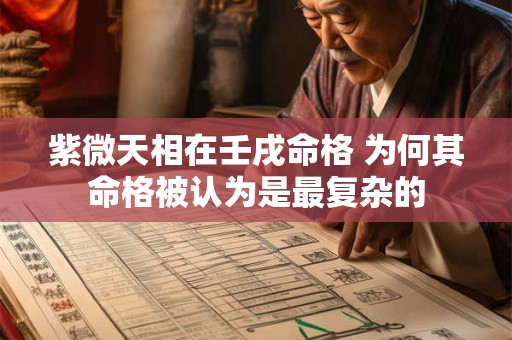 紫微天相在壬戌命格 为何其命格被认为是最复杂的