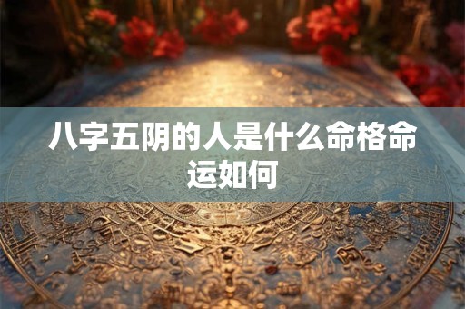 八字五阴的人是什么命格命运如何