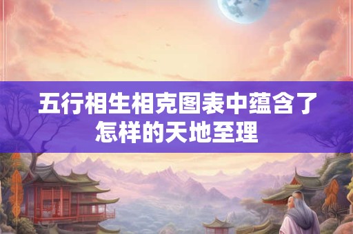 五行相生相克图表中蕴含了怎样的天地至理