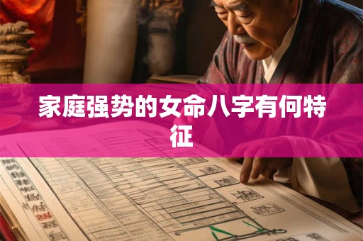 家庭强势的女命八字有何特征 家庭强势的女命八字有何特征