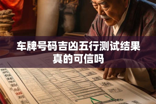 车牌号码吉凶五行测试结果真的可信吗