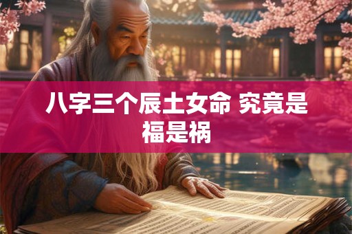 八字三个辰土女命 究竟是福是祸