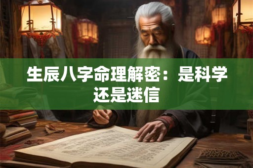 生辰八字命理解密：是科学还是迷信