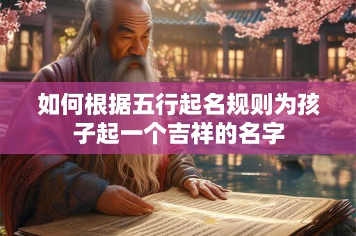 如何根据五行起名规则为孩子起一个吉祥的名字