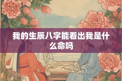 我的生辰八字能看出我是什么命吗