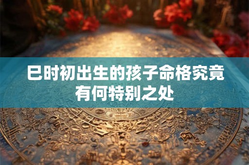 巳时初出生的孩子命格究竟有何特别之处