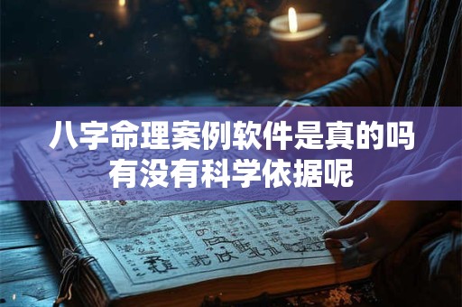 八字命理案例软件是真的吗有没有科学依据呢