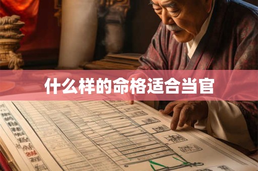 什么样的命格适合当官