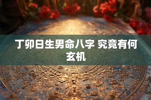 丁卯日生男命八字 究竟有何玄机