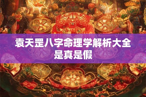 袁天罡八字命理学解析大全是真是假