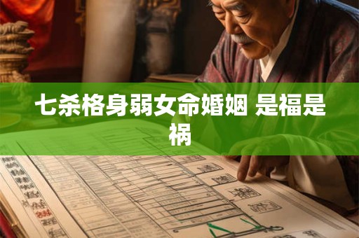 七杀格身弱女命婚姻 是福是祸