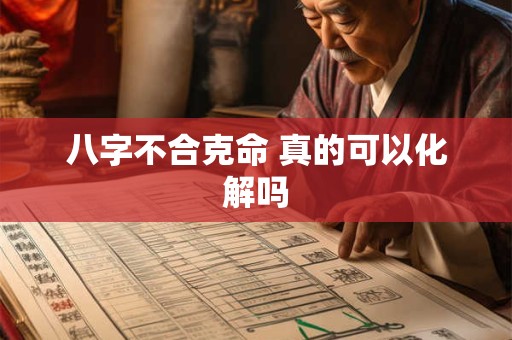 八字不合克命 真的可以化解吗