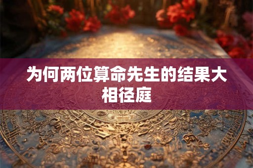 为何两位算命先生的结果大相径庭