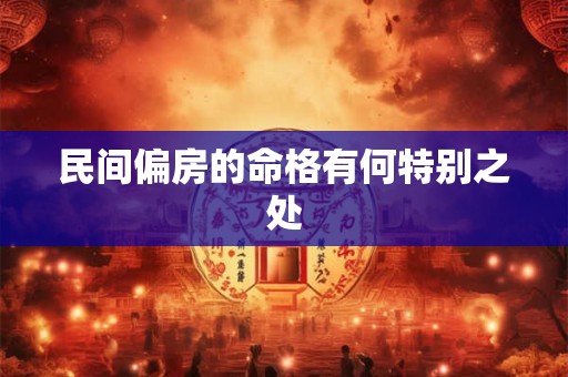 民间偏房的命格有何特别之处