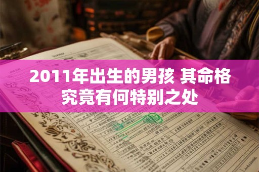 2011年出生的男孩 其命格究竟有何特别之处