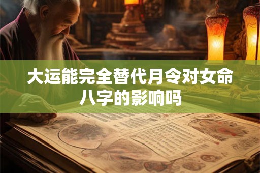 大运能完全替代月令对女命八字的影响吗