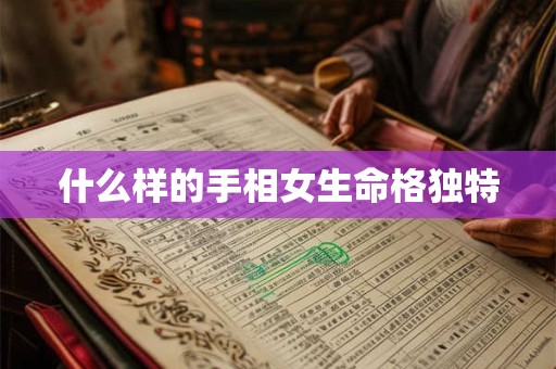 什么样的手相女生命格独特