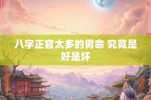 八字正官太多的男命 究竟是好是坏