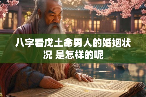 八字看戊土命男人的婚姻状况 是怎样的呢