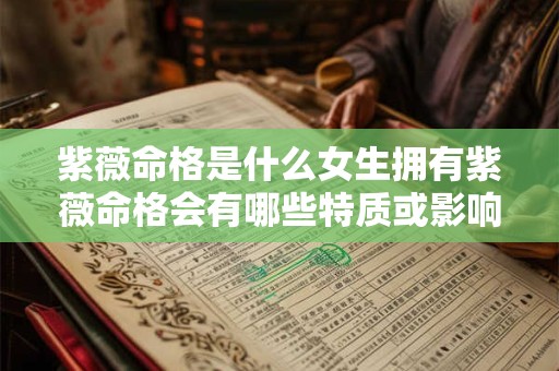 紫薇命格是什么女生拥有紫薇命格会有哪些特质或影响呢