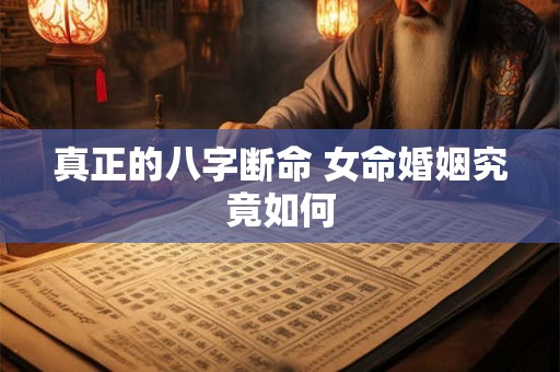 真正的八字断命 女命婚姻究竟如何
