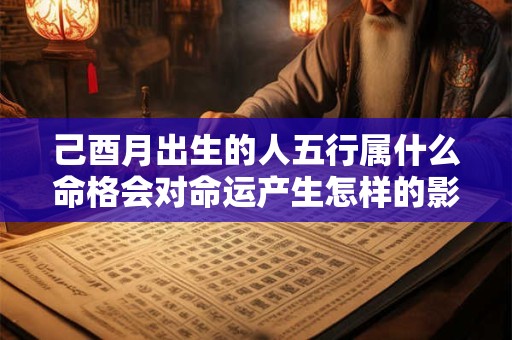 己酉月出生的人五行属什么命格会对命运产生怎样的影响