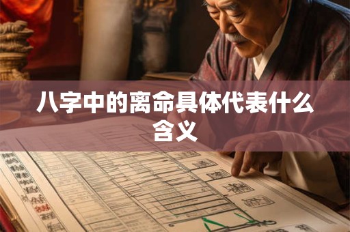 八字中的离命具体代表什么含义