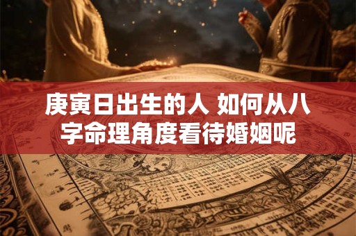 庚寅日出生的人 如何从八字命理角度看待婚姻呢