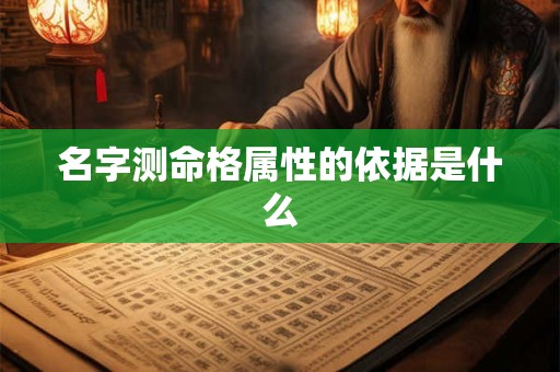 名字测命格属性的依据是什么 名字测命格属性的依据是什么