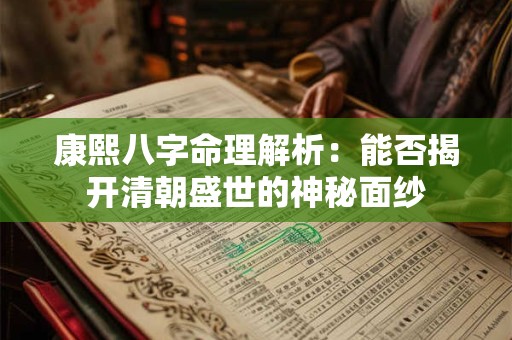 康熙八字命理解析：能否揭开清朝盛世的神秘面纱